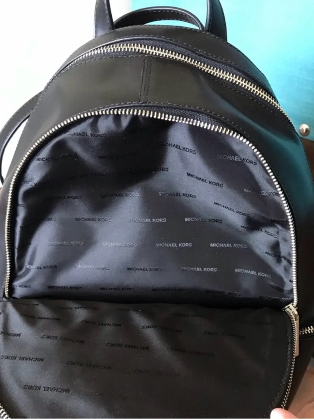 Michael Kors Black Leather Star-Studded Backpack - Picture 9 of 12